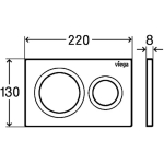 Viega 藏牆式水箱系統貼牆式座廁專用組合 - Visign for Style 20 沖水面板 (白色) + Prevista 藏牆式水箱系統連支架 (86101WH+8523)